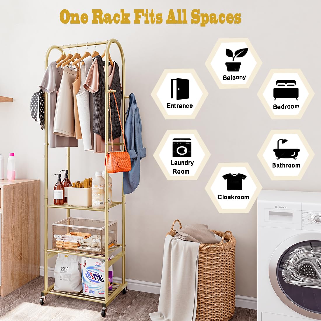 SUOERNUO small-space wardrobe fits compact bedrooms.