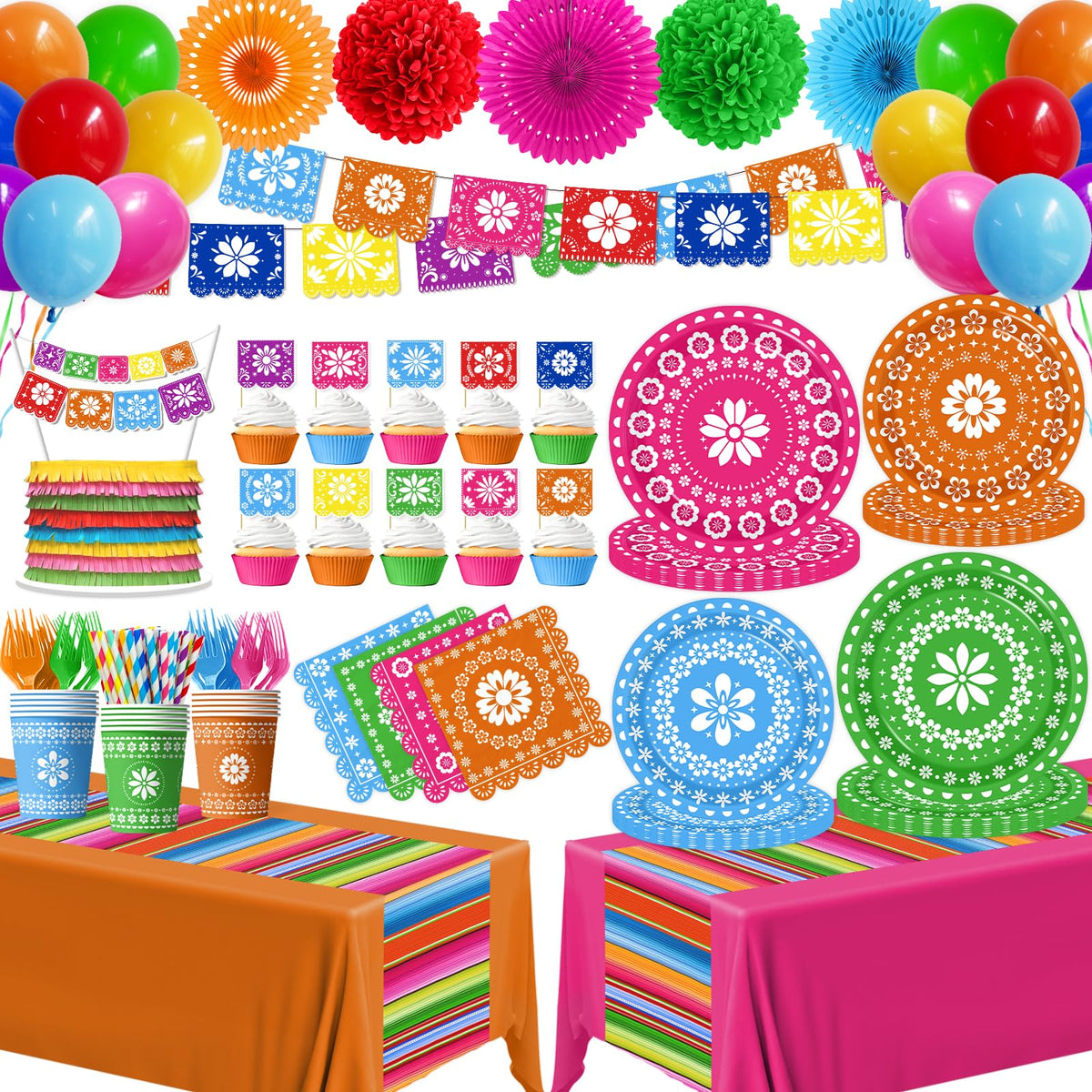 SUOQUJE fiesta banner adds festive flair to any Cinco de Mayo table setup.