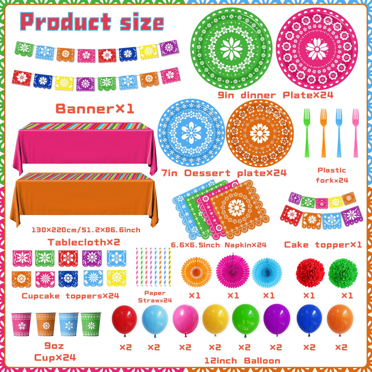 SUOQUJE fiesta tablecloth provides waterproof coverage and tear resistance for easy cleanup.
