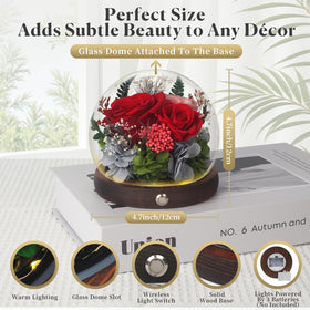 SUOSIHUALI preserved rose trio arrangement ideal as gift centerpiece