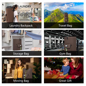 SUOVOCK laundry backpack foldable-storage folds flat for compact storage.