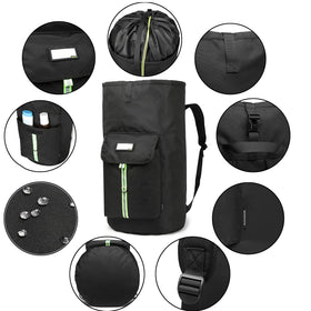SUOVOCK laundry backpack top-extension-expandable shows adjustable height for bulky loads.