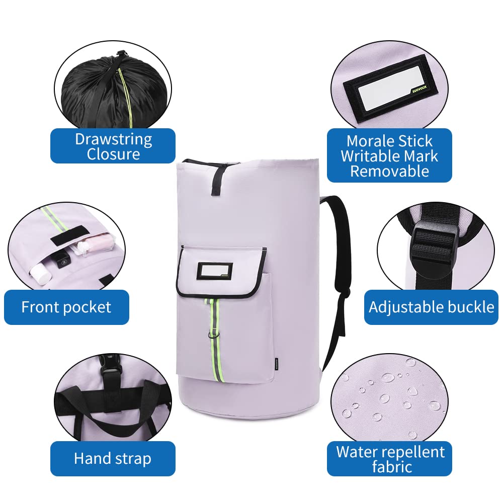 SUOVOCK bag expands up to 38 inches for extra laundry capacity.