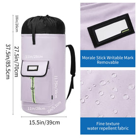 SUOVOCK laundry bag backpack full for dorm room clothes and supplies.