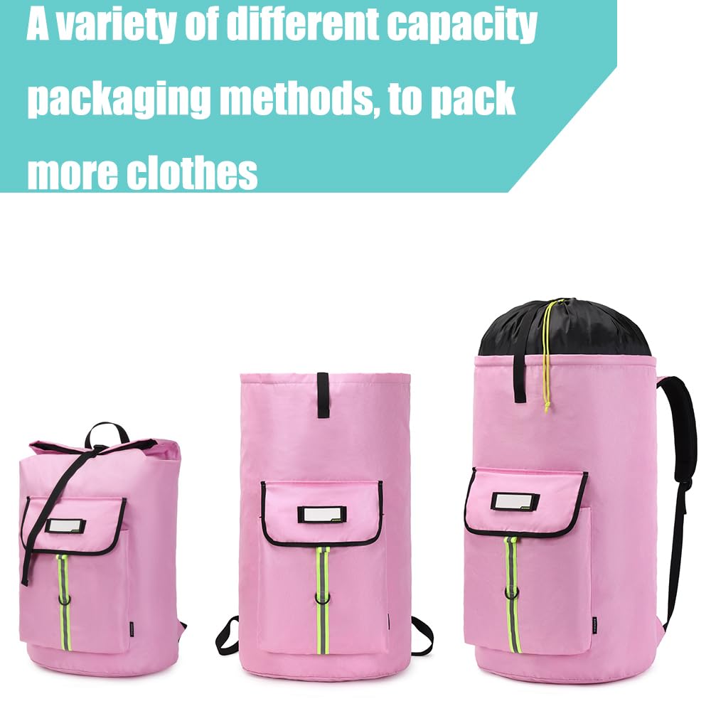 SUOVOCK laundry bag backpack with padded straps for comfortable daily use.