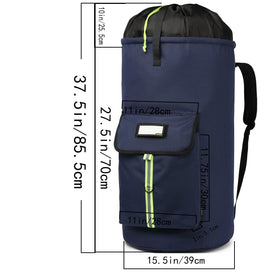 SUOVOCK laundry bag backpack rear view highlighting durable construction