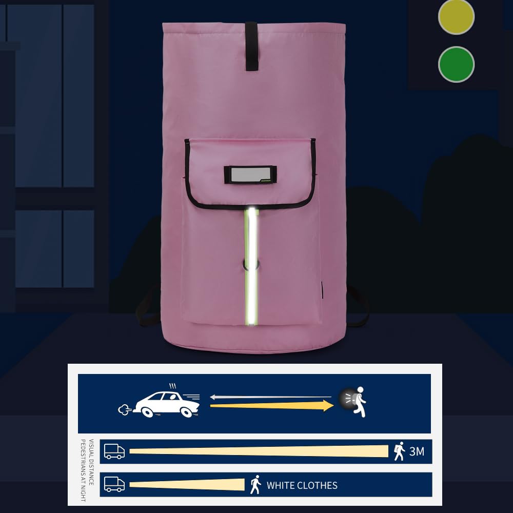 SUOVOCK dorm-use setup in hallway highlighting reflective safety strip.