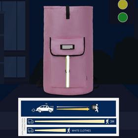 SUOVOCK dorm-use setup in hallway highlighting reflective safety strip.