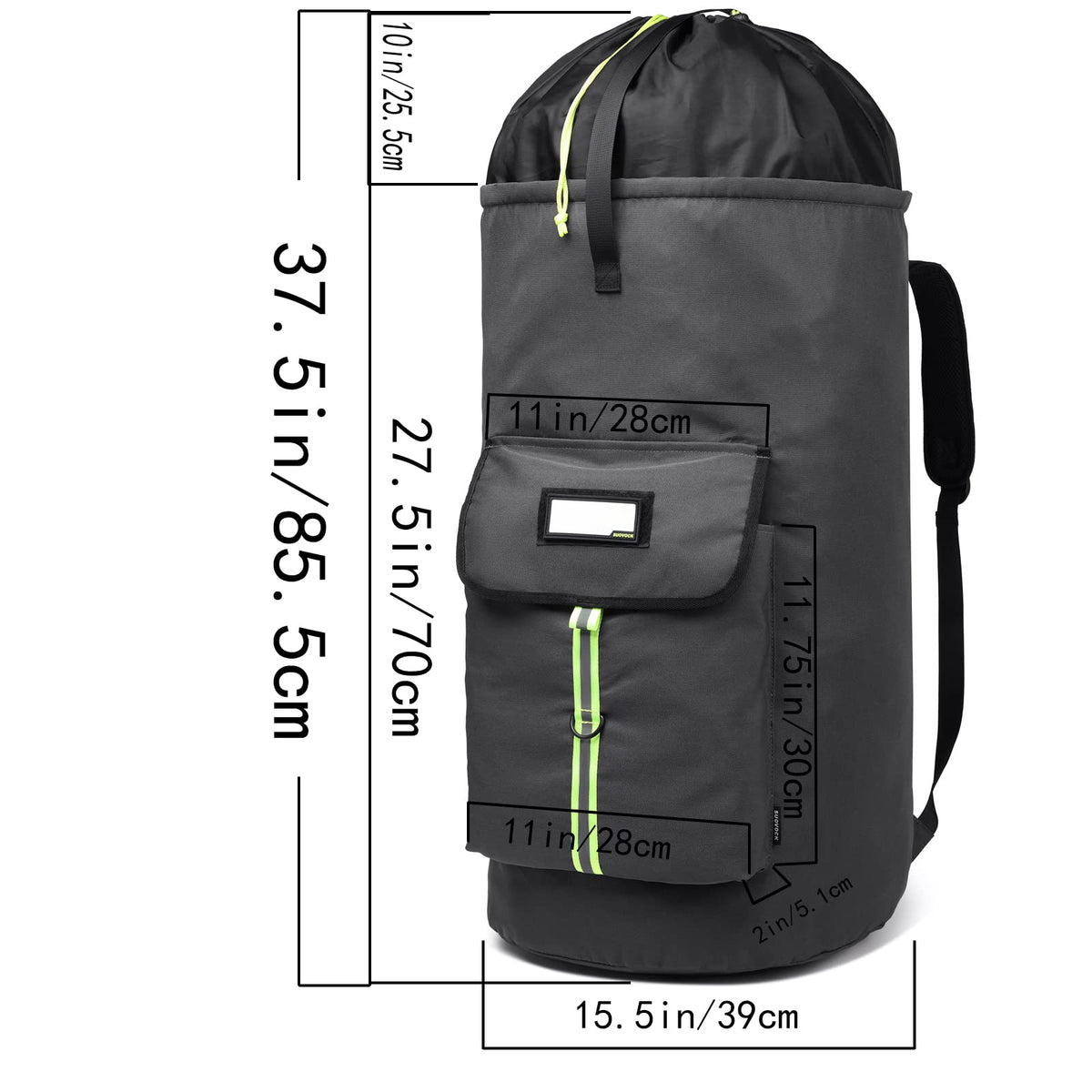 SUOVOCK bag features reinforced stitching for durable heavy use.