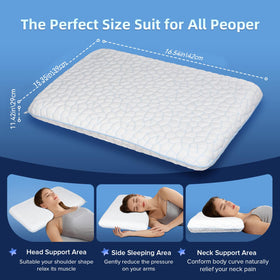 Supa Modern cooling gel infused pillow helps dissipate heat for cooler sleep.