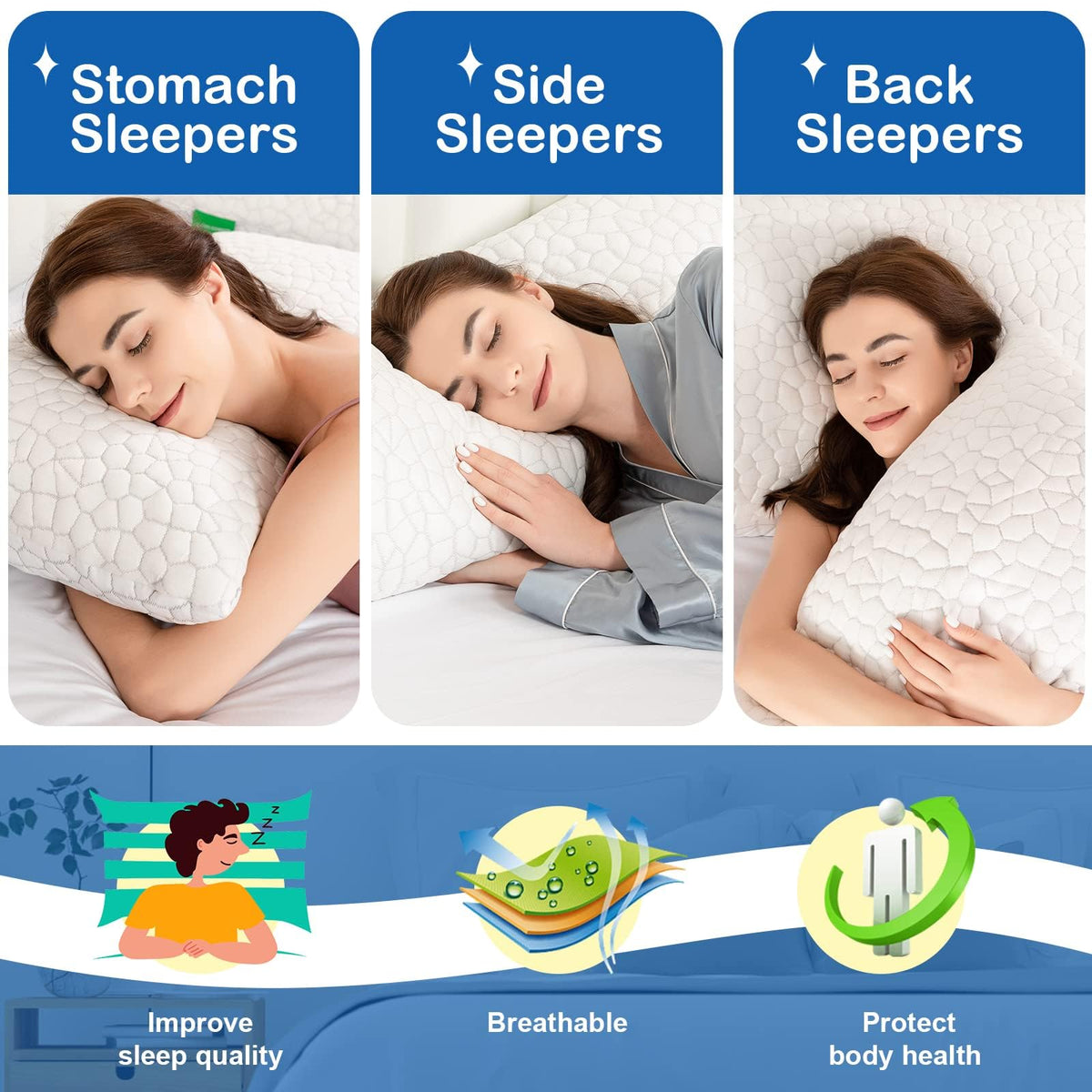 Supa Modern cooling pillow cover, breathable fabric for moisture management