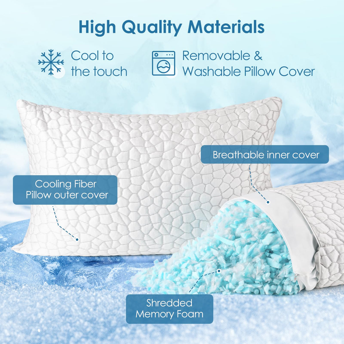 Supa Modern cooling pillow pack of 2 for shared beds and convenience.