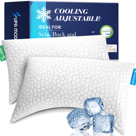SUPA MODERN cooling pillow cover closeup showing breathable fabric for cool nights