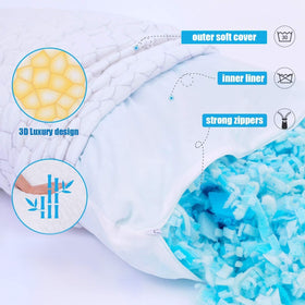 Supa Modern gel-infused memory foam layer highlights cooling comfort.