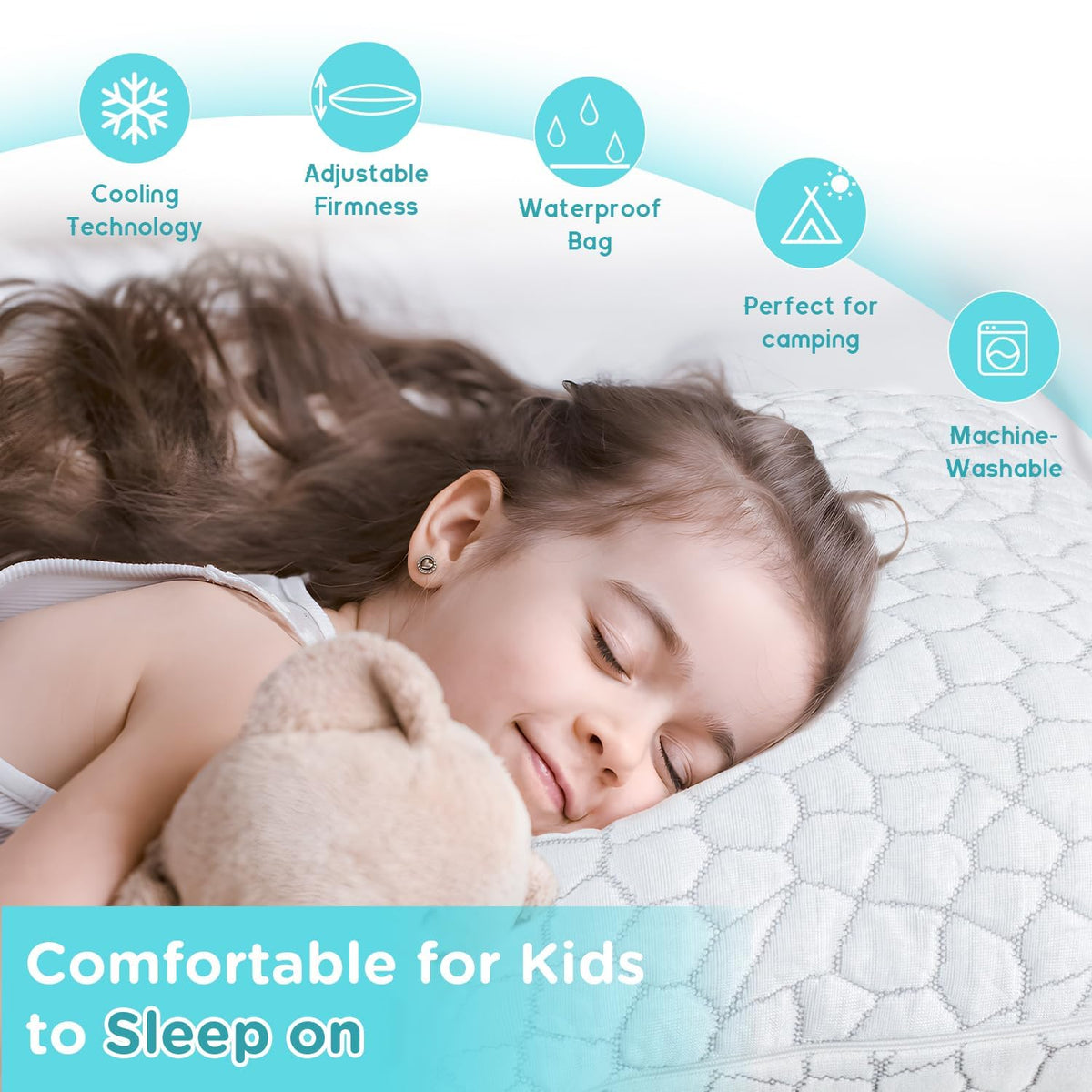 SUPA MODERN pillow suitable for all sleep styles, whether side, back, or stomach