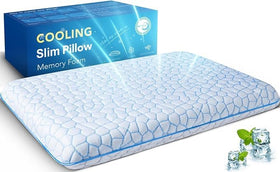 Supa Modern ultra slim design pillow supports stomach sleepers with gentle neck alignment.