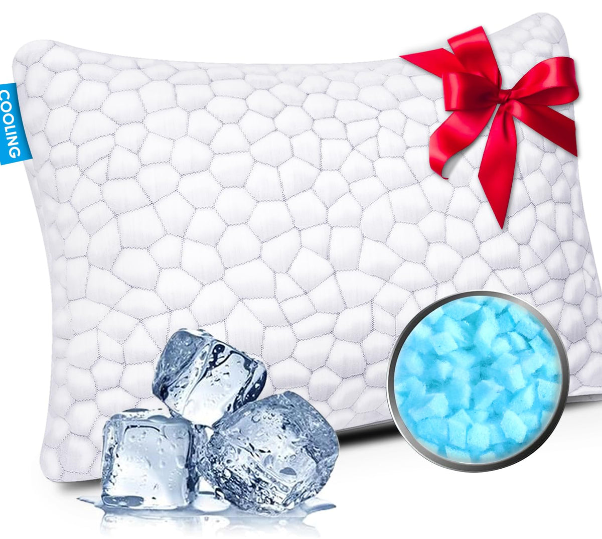 SUPA MODERN cooling pillow king size with adjustable height for personalized comfort.