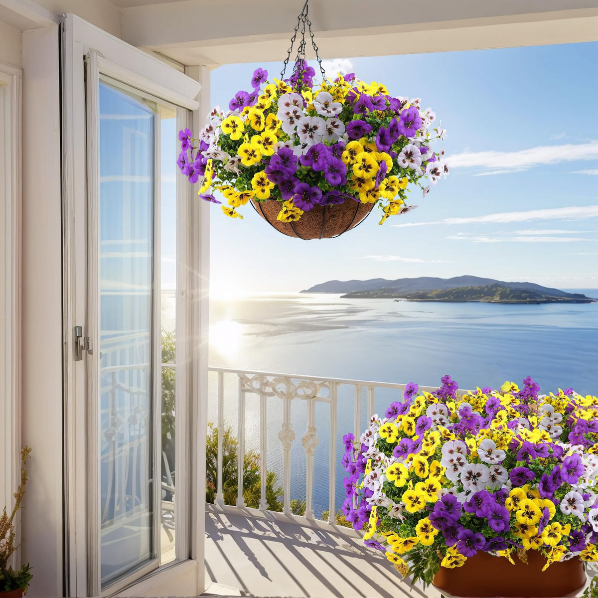 SupBri front porch pansies add welcoming color with easy arrangement