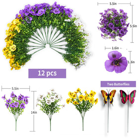 SupBri UV-resistant flowers close-up highlighting durable exterior decor.