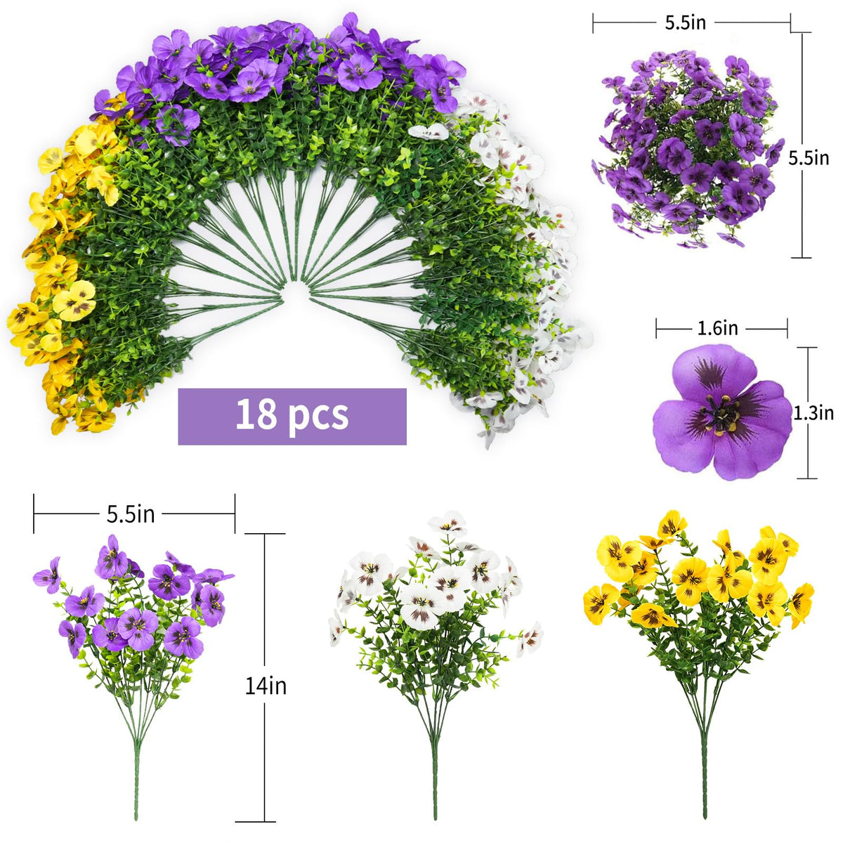 SupBri UV-resistant outdoor flowers stay vibrant through seasons for outdoor decor