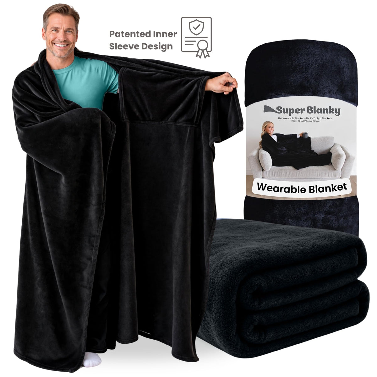 Super Blanky creates cozy couch lounging and movie nights.