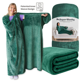 Super Blanky green wearable blanket perfect as gifts for wife or girlfriend.