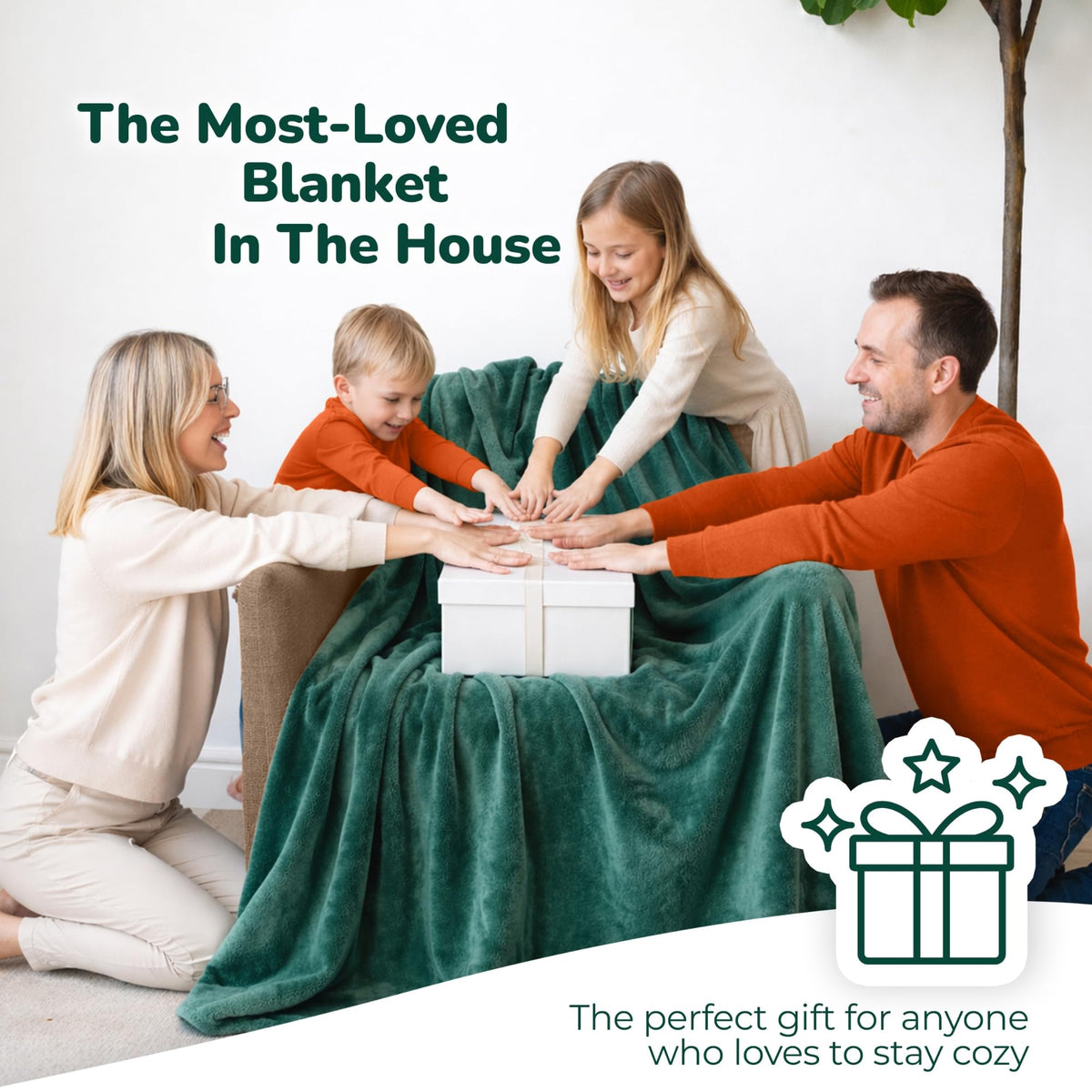 Super Blanky office chair blanket in forest green for workstation warmth.