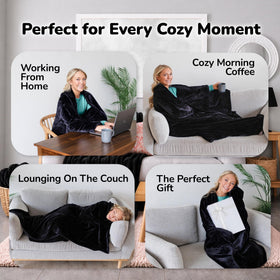 Super Blanky soft cozy fabric feels like a warm hug at home.