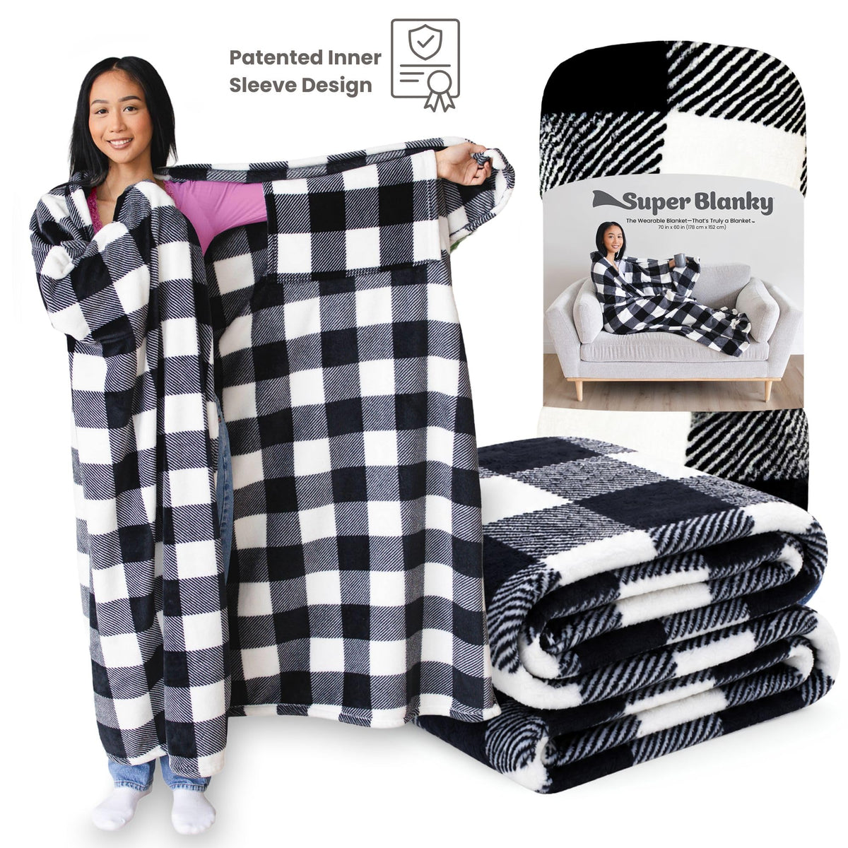 Super Blanky wearable blanket for movie nights and warmth