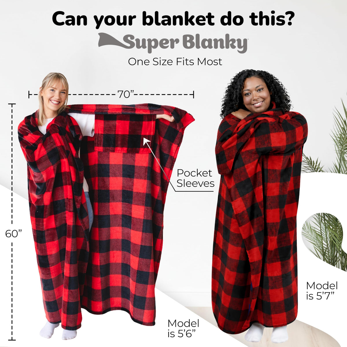Close-up of Super Blanky soft plush fabric, premium comfort for everyday lounging.