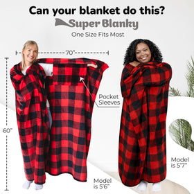 Close-up of Super Blanky soft plush fabric, premium comfort for everyday lounging.