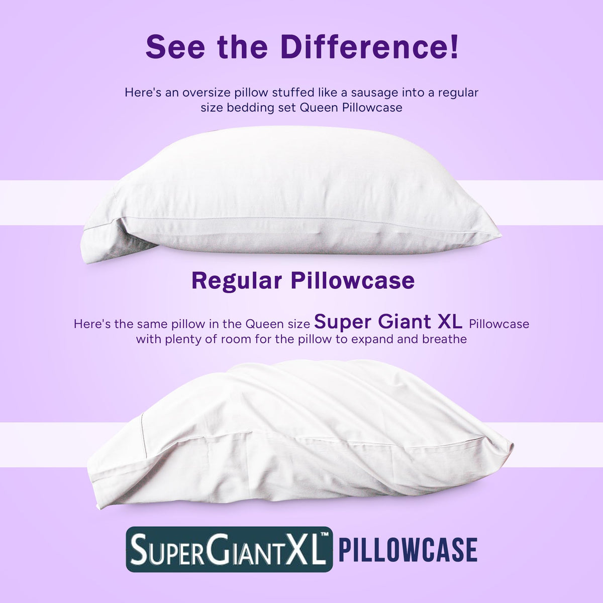 Fits oversize pillows like Pancake Pillow for a secure fit.
