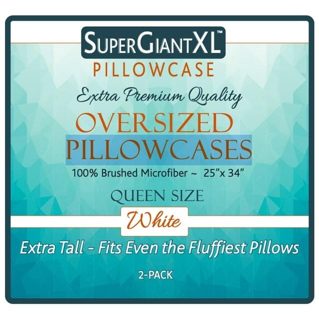 SuperGiantXL Pillowcase uses wrinkle-free microfiber for a smooth surface.