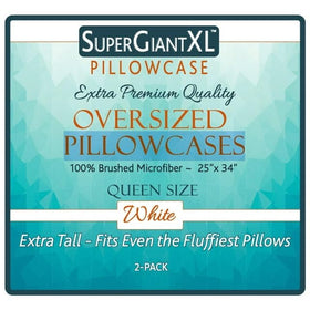 SuperGiantXL Pillowcase uses wrinkle-free microfiber for a smooth surface.