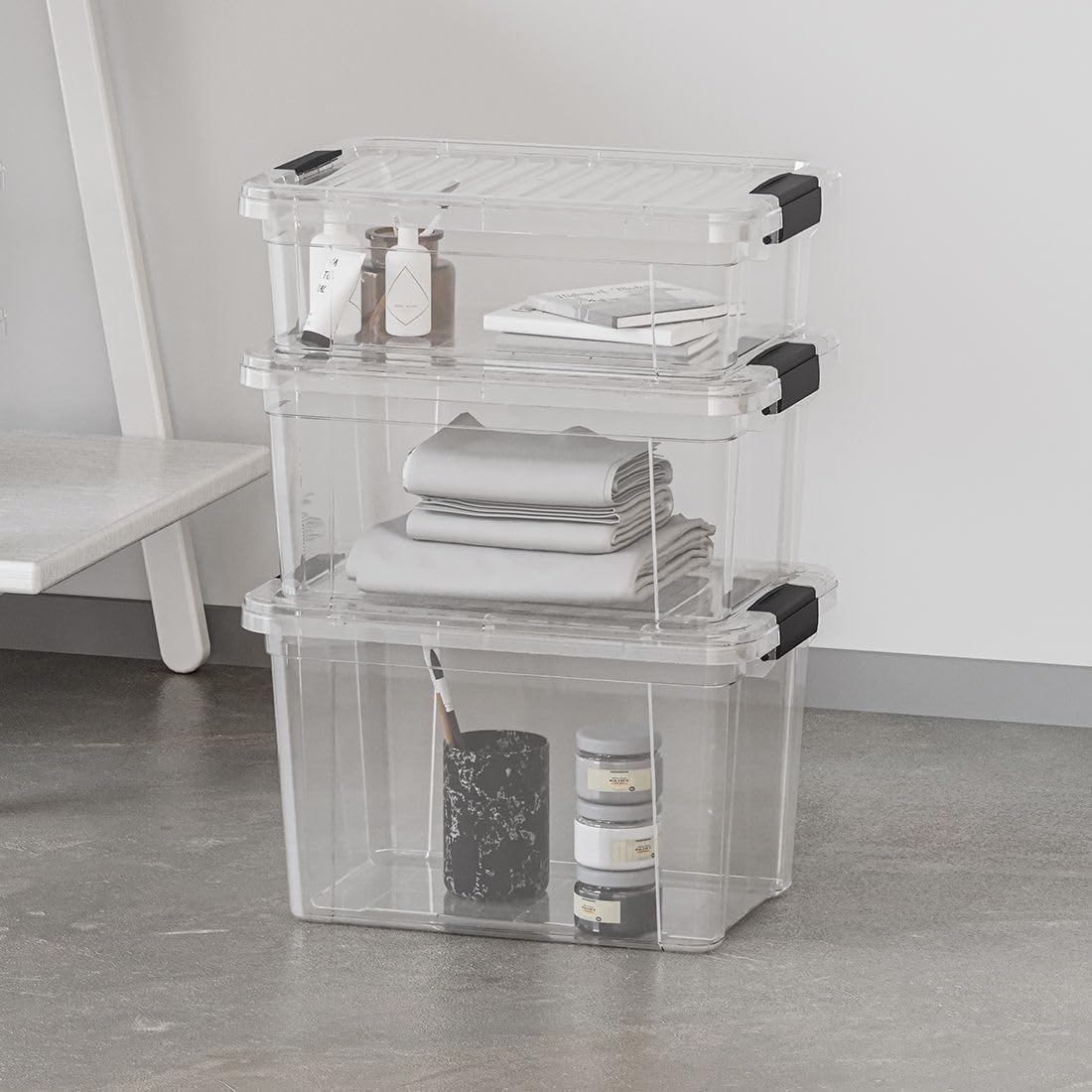 Superio kitchen pantry bin keeps foods organized for meals.