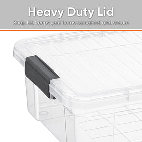 Superio latch closure emphasizes secure stacking and lid access.