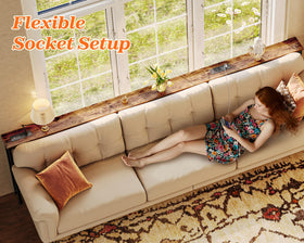SUPERJARE behind sofa setup maximizes surface area while preserving airflow.