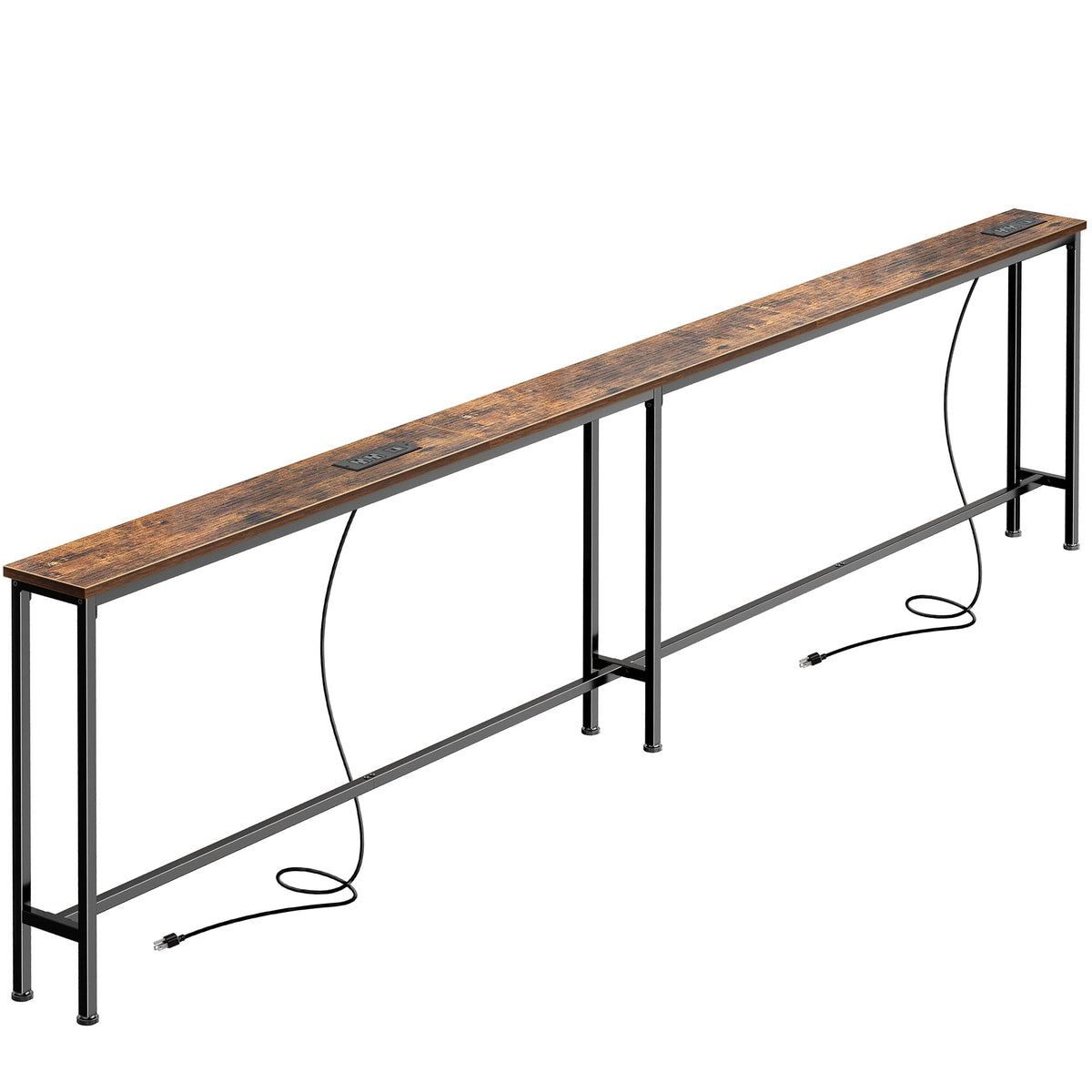 SUPERJARE 102-inch sofa table with outlets and USB-C ports enables convenient charging.