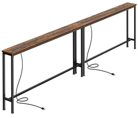 SUPERJARE 1024-inch sofa table with side power outlets and USB-C for convenient charging