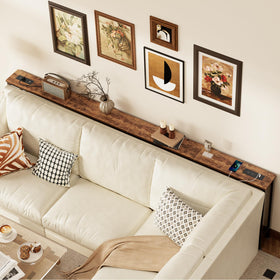 SUPERJARE 1063-inch sofa table highlighting its extended length for decor and daily items.
