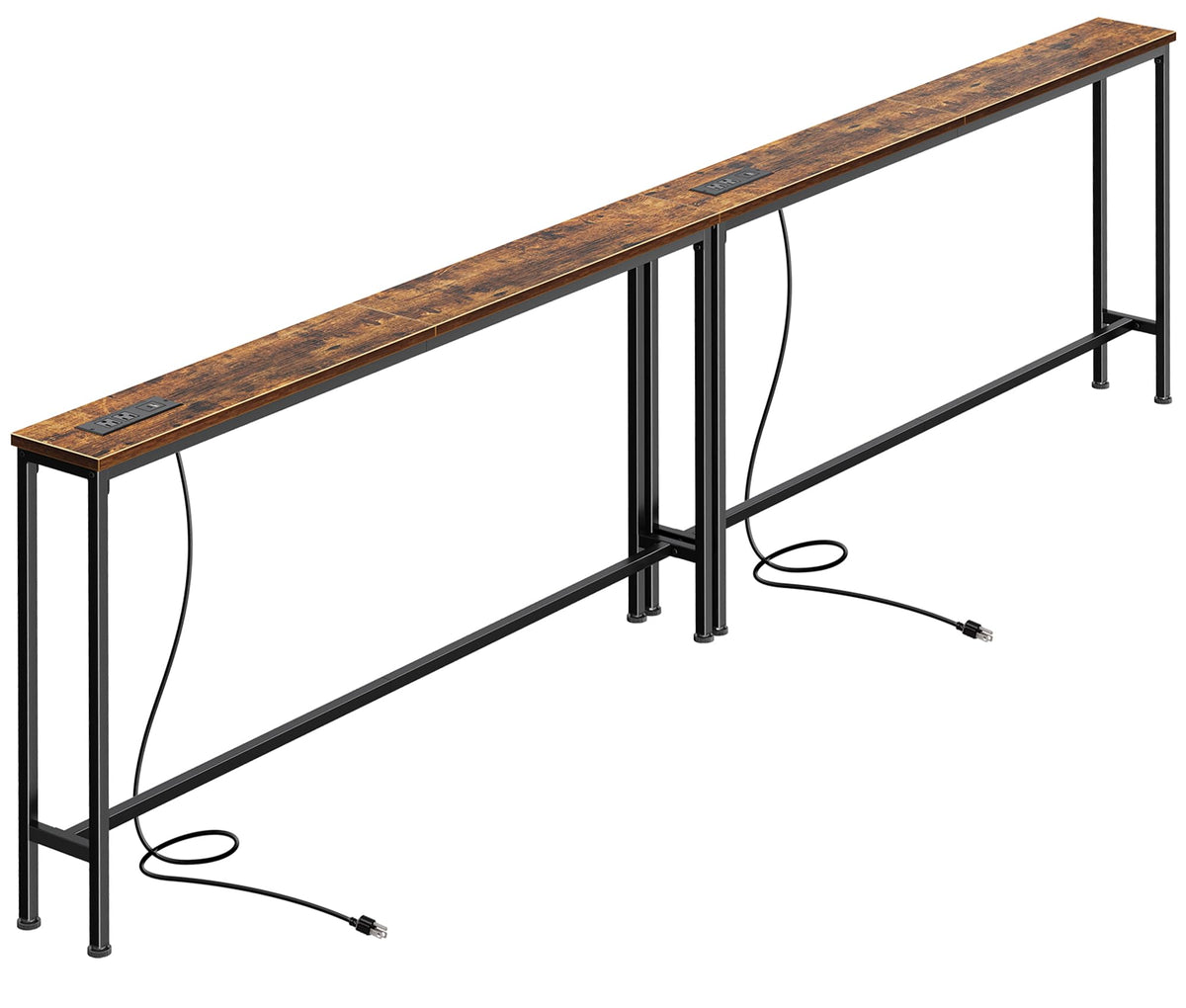 SUPERJARE 1063-inch sofa table with power outlets and USB-C port for easy charging.