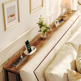 SUPERJARE 79 inch sofa table with USB C ports for devices