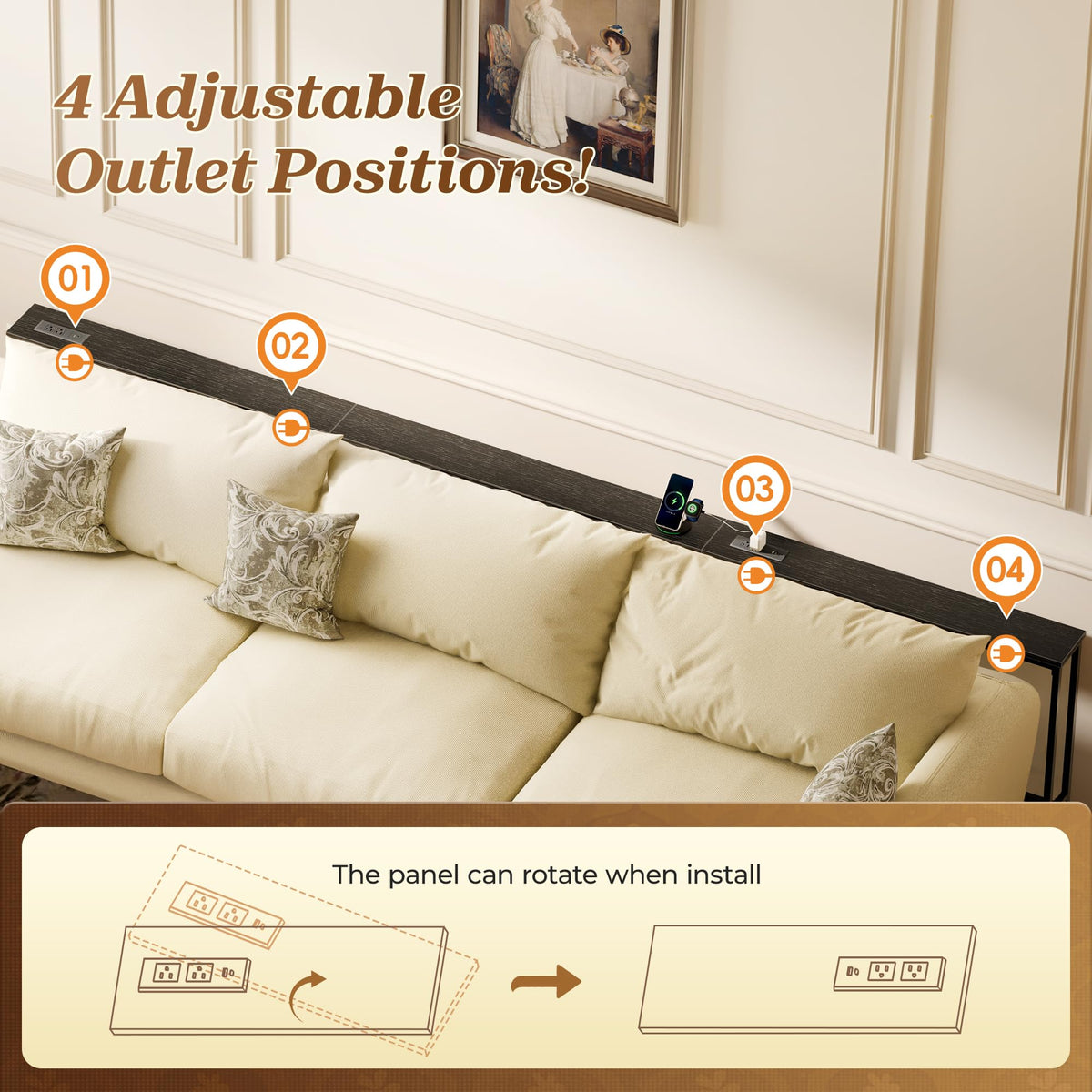 SUPERJARE anti-tip kit and adjustable feet boost stability on uneven floors.