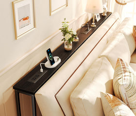 Superjare behind-sofa charging station keeps devices powered while relaxing.