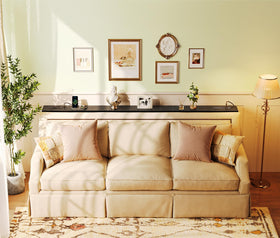 Superjare engineered-wood and metal frame promise durability.