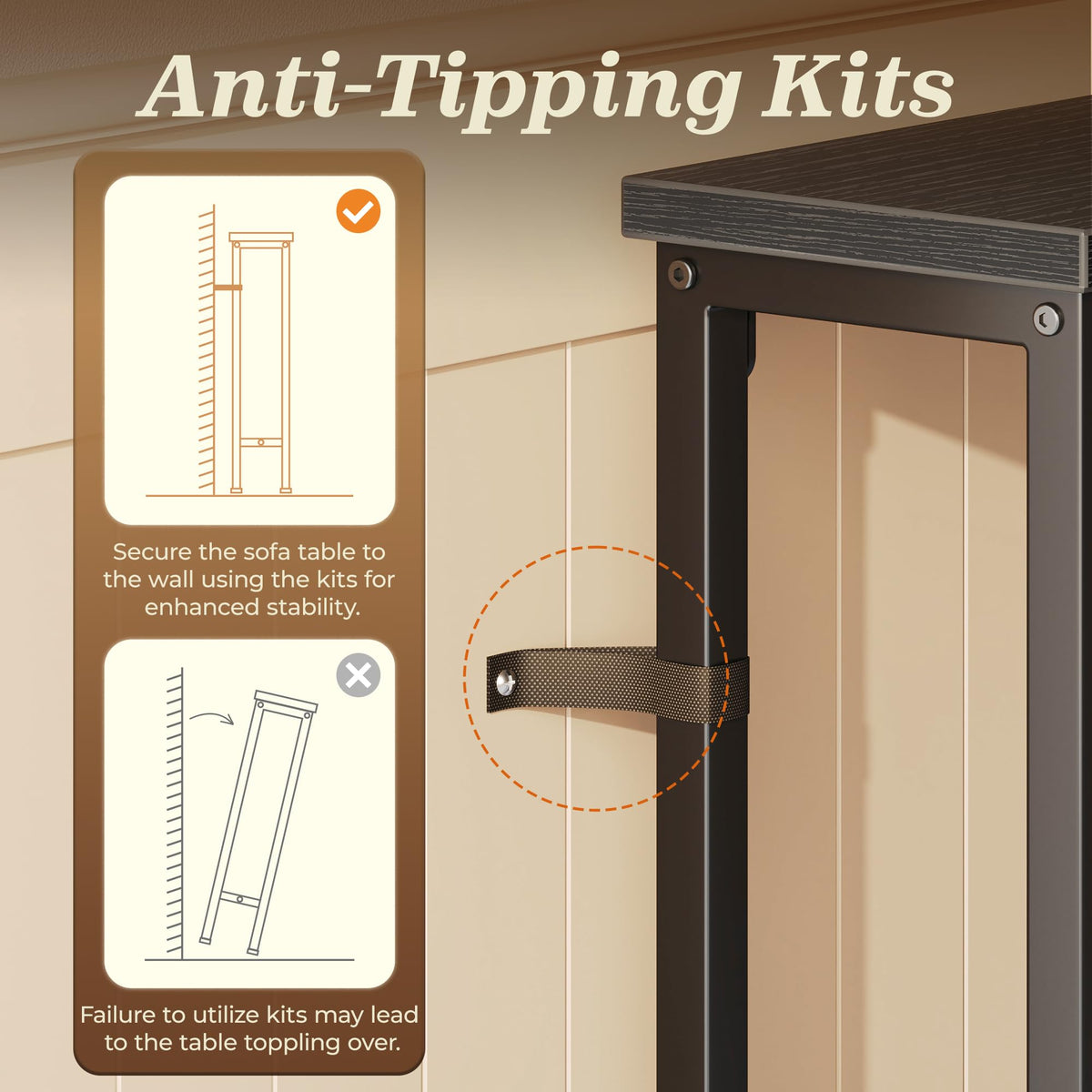 SUPERJARE entryway or hallway use keeps a compact surface with accessible outlets.