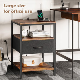 Superjare nightstand adjustable drawer setup for flexible space.
