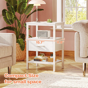 SUPERJARE nightstand in a cozy bedroom scene
