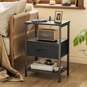 SUPERJARE nightstand compact surface for cups and small items.