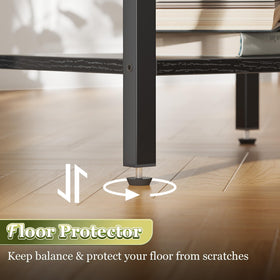 SUPERJARE nightstand keeps essentials organized next to the bed.